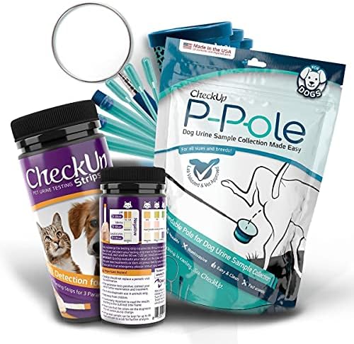 CheckUp dog P-Pole sample and UTI test bundle with pole, cup, pipette and strips