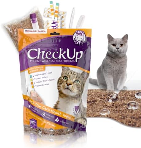 KIT4CAT CheckUp at home cat wellness test kit with hydrophobic litter and test strips