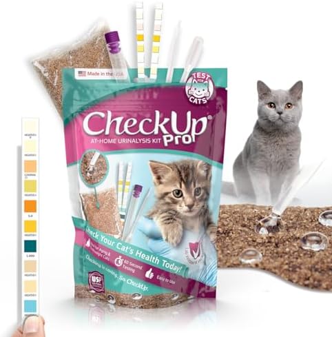 KIT4CAT CheckUp Pro cat wellness test with hydrophobic litter and 10-parameter strips